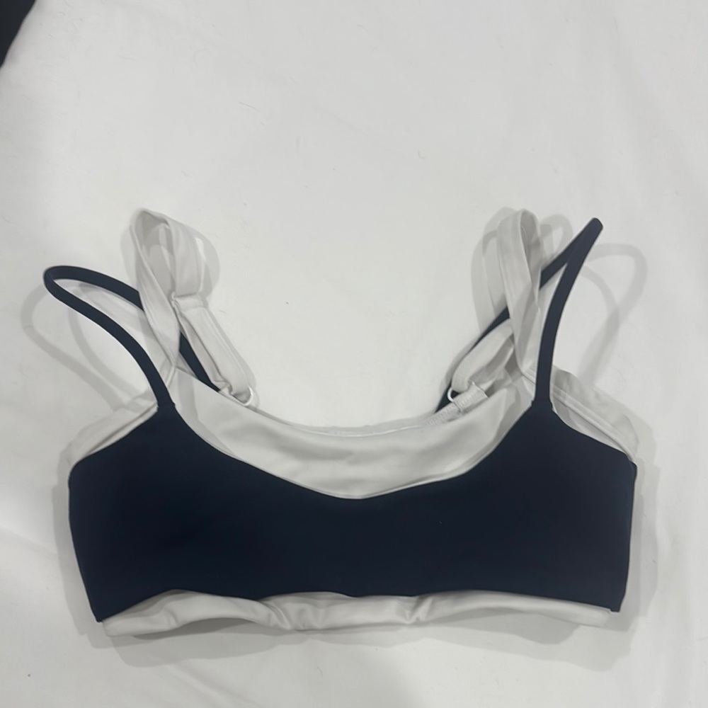 Women's Navy and White sports Bra